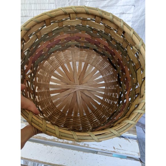 Wicker heart basket spring decor kitchen home - Picture 8 of 9